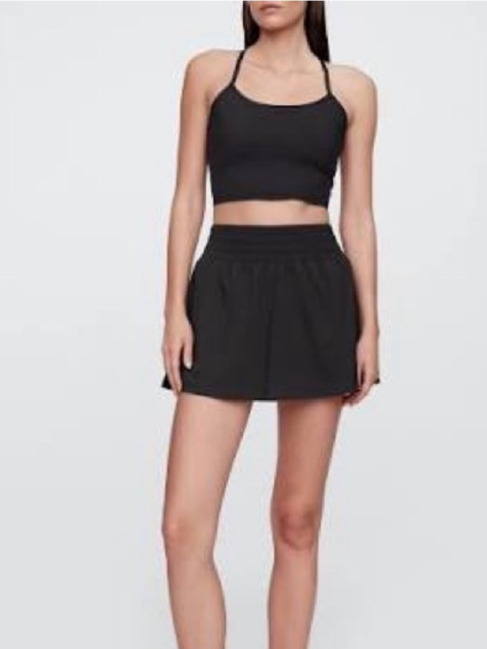 NWT GAP FIT RUNAROUND  Black Athletic Skort